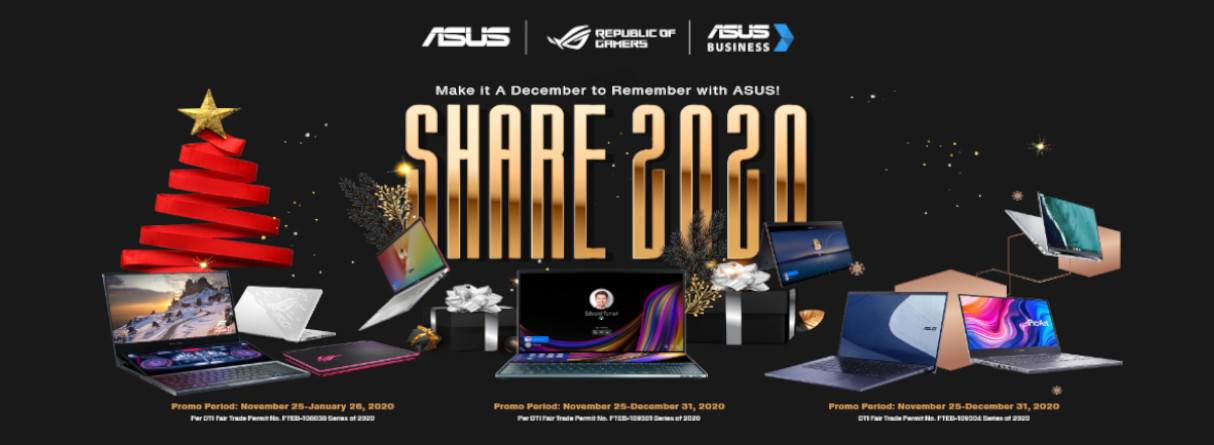 Make it a December to Remember with ASUS’ Share 2020 Promo!