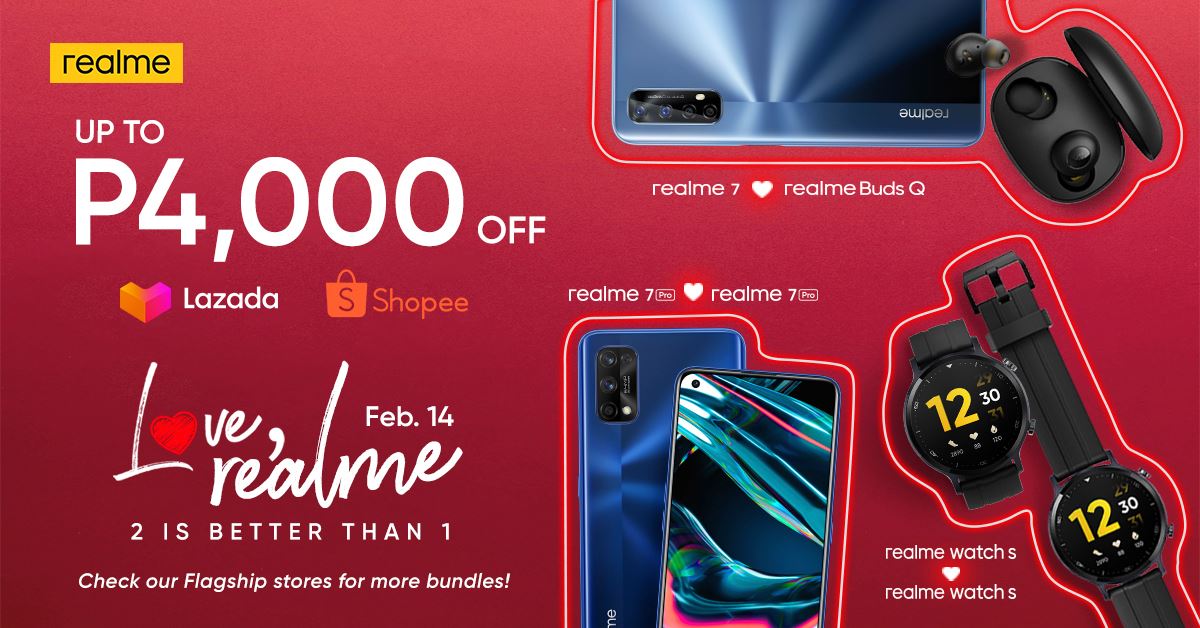 Get Up to PhP4,000 Off on Select realme Products this Valentine’s Day!