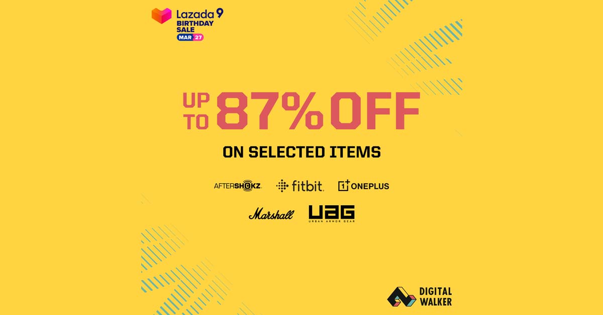 Digital Walker and Beyond the Box Join Lazada Birthday Sale with up to 87% Off on Select Items!