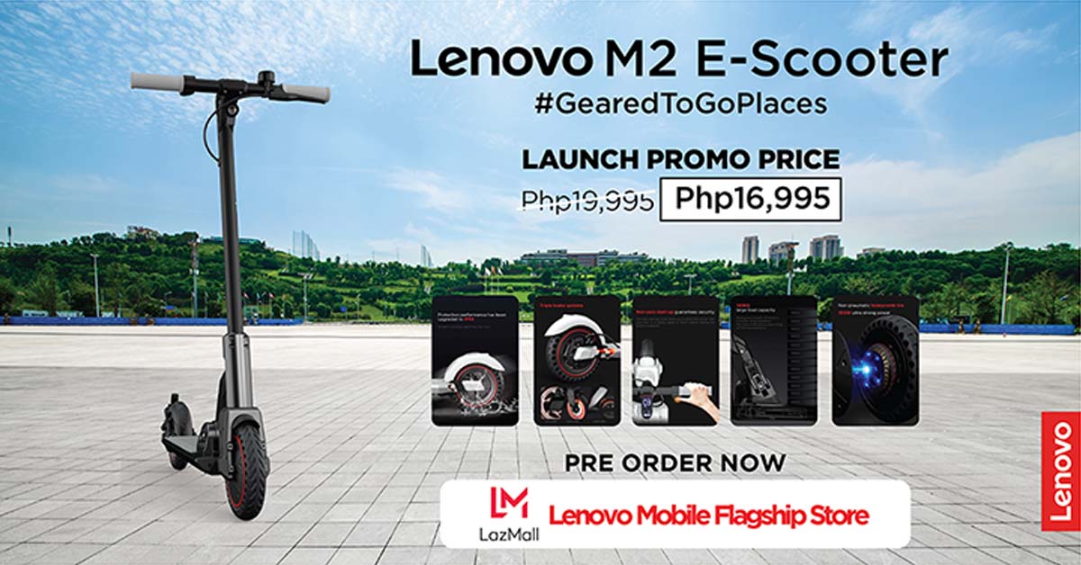 Lenovo M2 Electric Scooter Now Available for Pre-Order in PH
