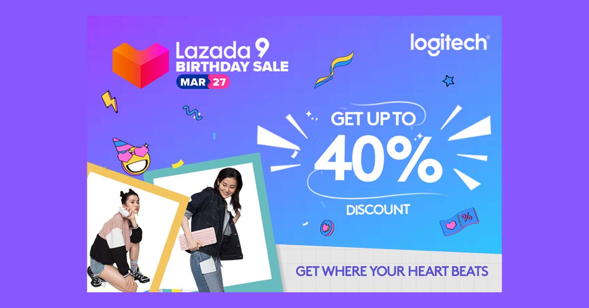 Enjoy up to 40% Off on Select Logitech Gear at the Lazada 9th Birthday Sale