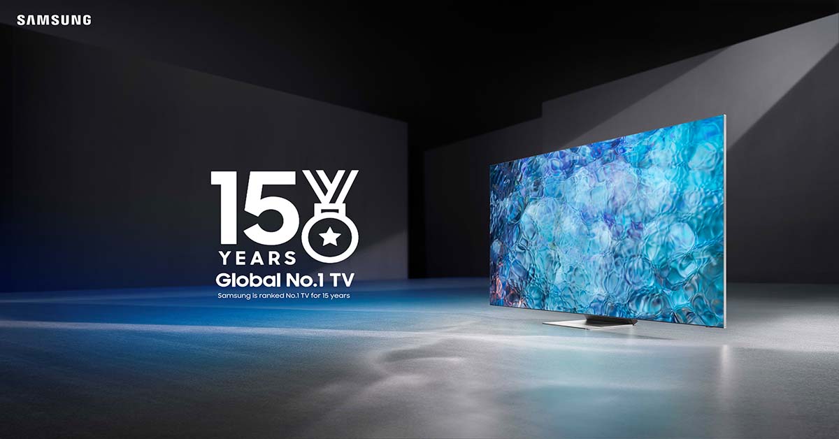 Samsung Named as No. 1 Global TV Manufacturer for 15 Consecutive Years