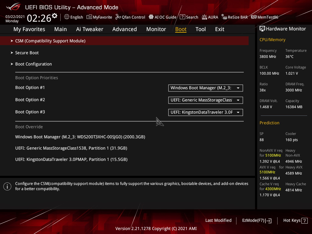 ASUS ROG Strix Z590-E Review - BIOS 05