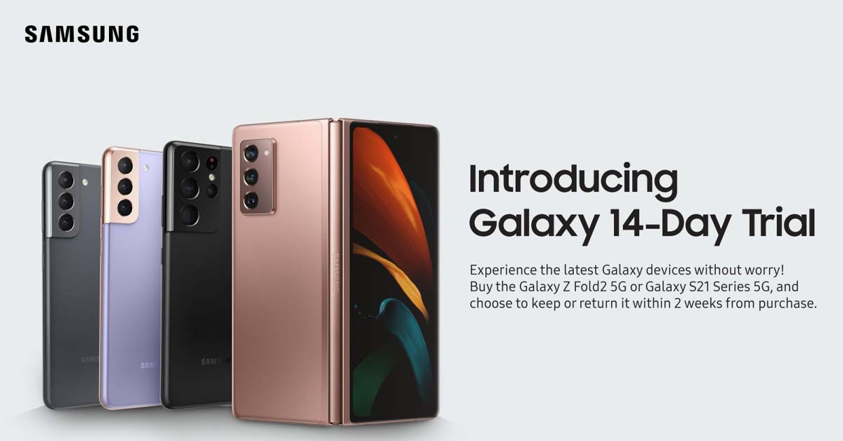 Samsung Offers Galaxy 14-Day Trial Program for Galaxy S21 Series 5G and Galaxy Z Fold2 5G