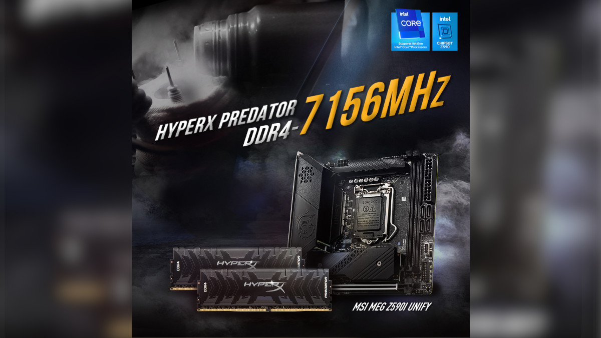 Kingston HyperX Sets DDR4 Overclocking World Record at 7156MHz