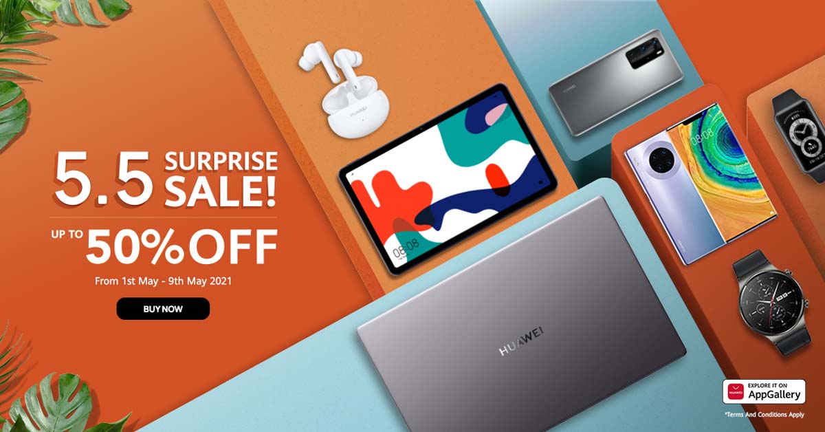 Save Up to 50% Off on Huawei’s 5.5 Surprise Sale!