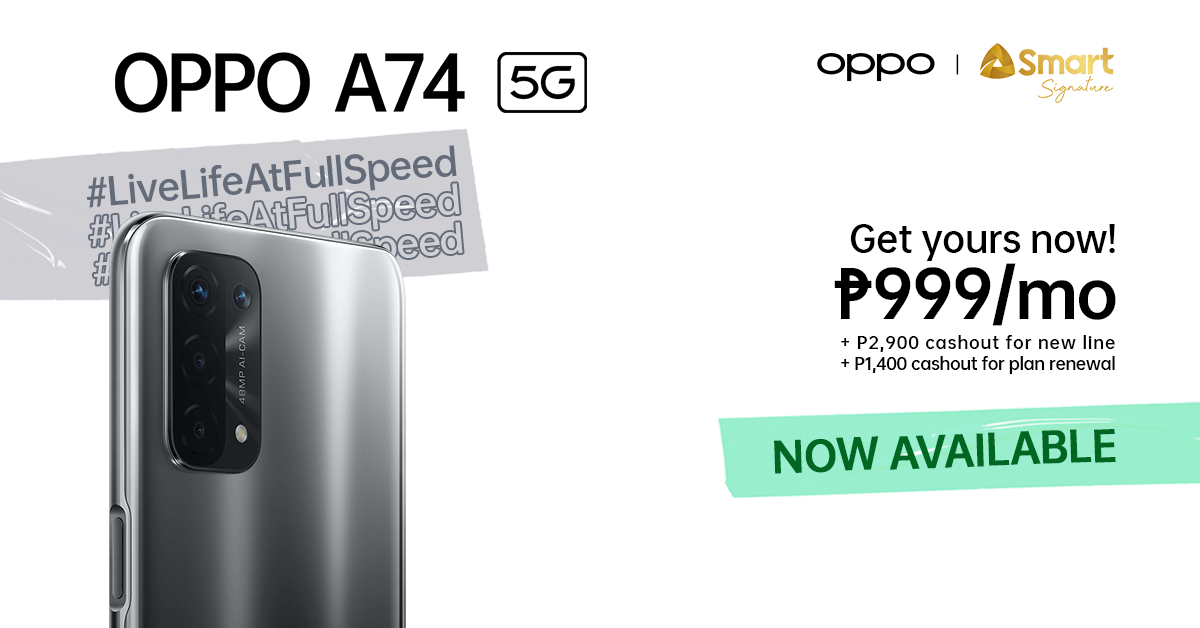 OPPO A74 5G Now Available via Smart’s Signature Plan!