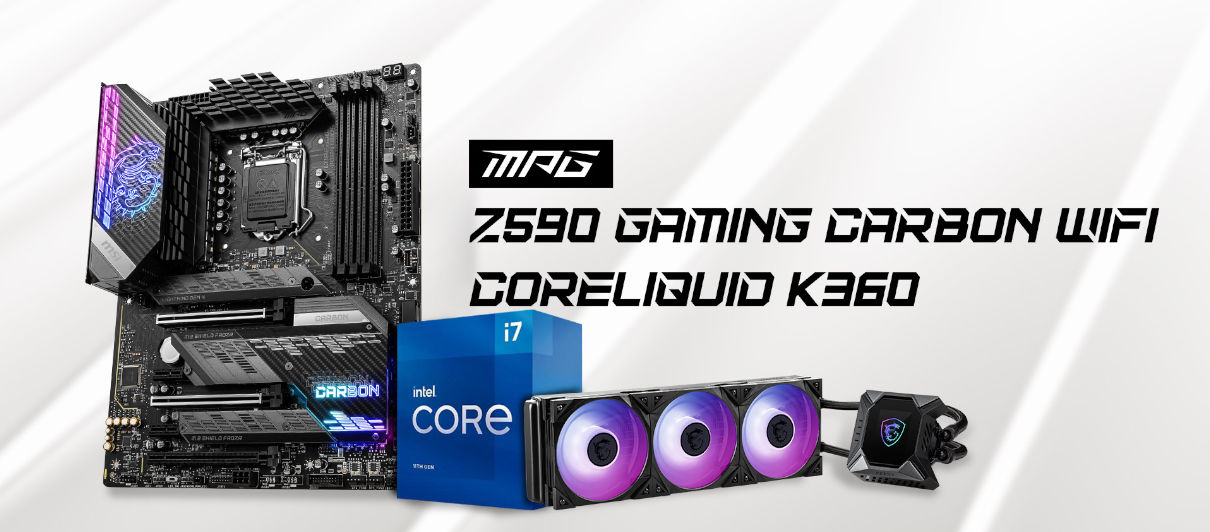 MSI Recommends the MSI MPG Z590 GAMING CARBON WIFI and MPG CORELIQUID K360 for Gaming, Streaming, and Video Editing