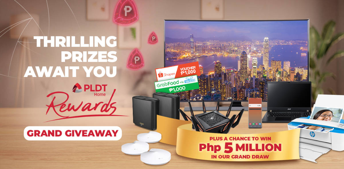 Get a Chance to Win Up to PHP 5 Million in the PLDT Home Rewards Grand Giveaway!