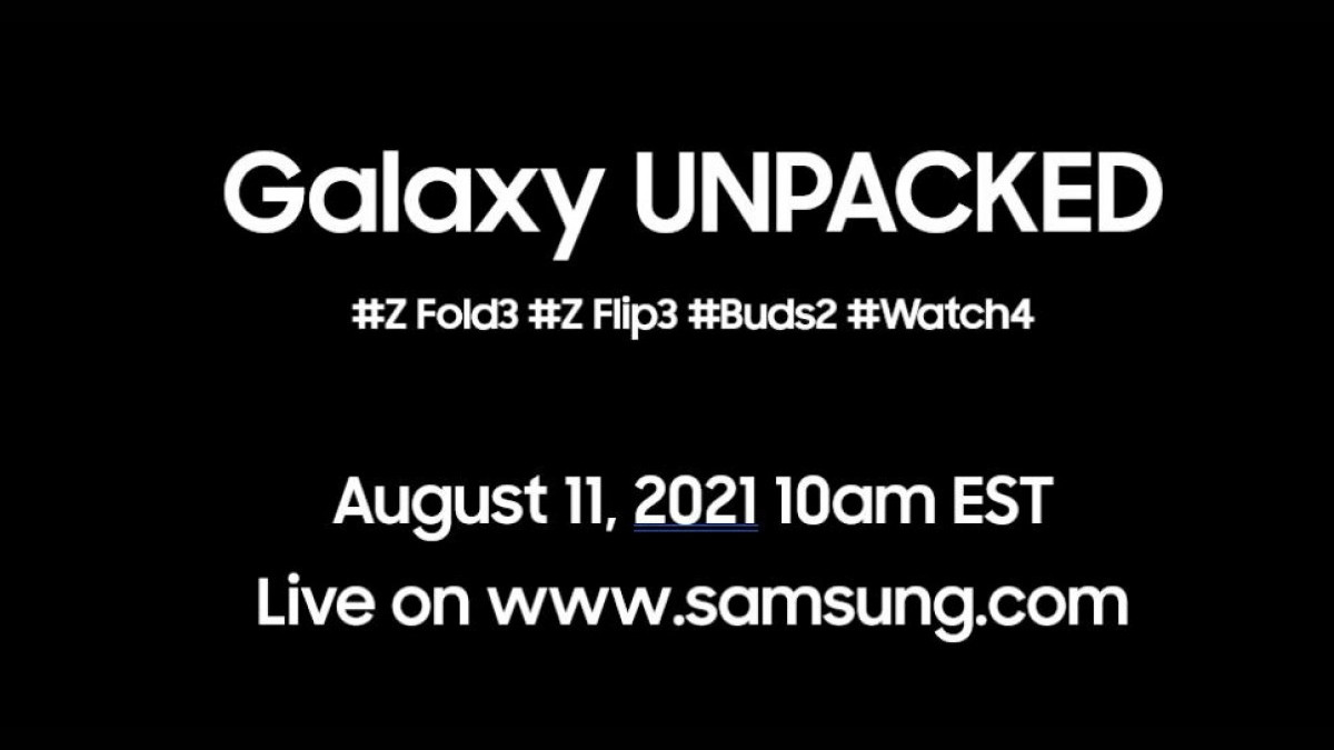 Samsung to Launch Galaxy Z Fold3, Z Flip3, Buds2, and Watch4 at Galaxy Unpacked on August 11