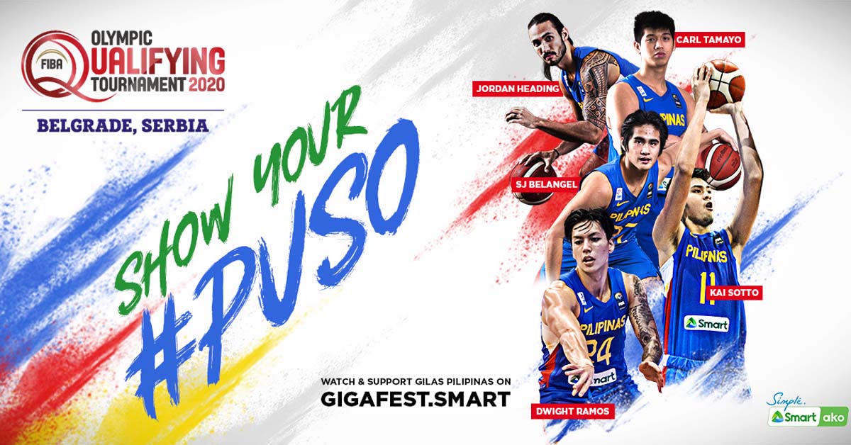 Watch Gilas take on the World at the FIBA QQT via gigafest.smart