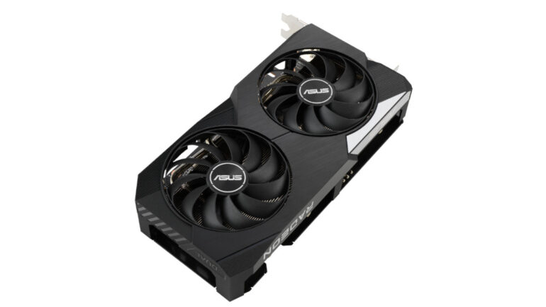 ASUS Dual Radeon RX 6600 XT fans