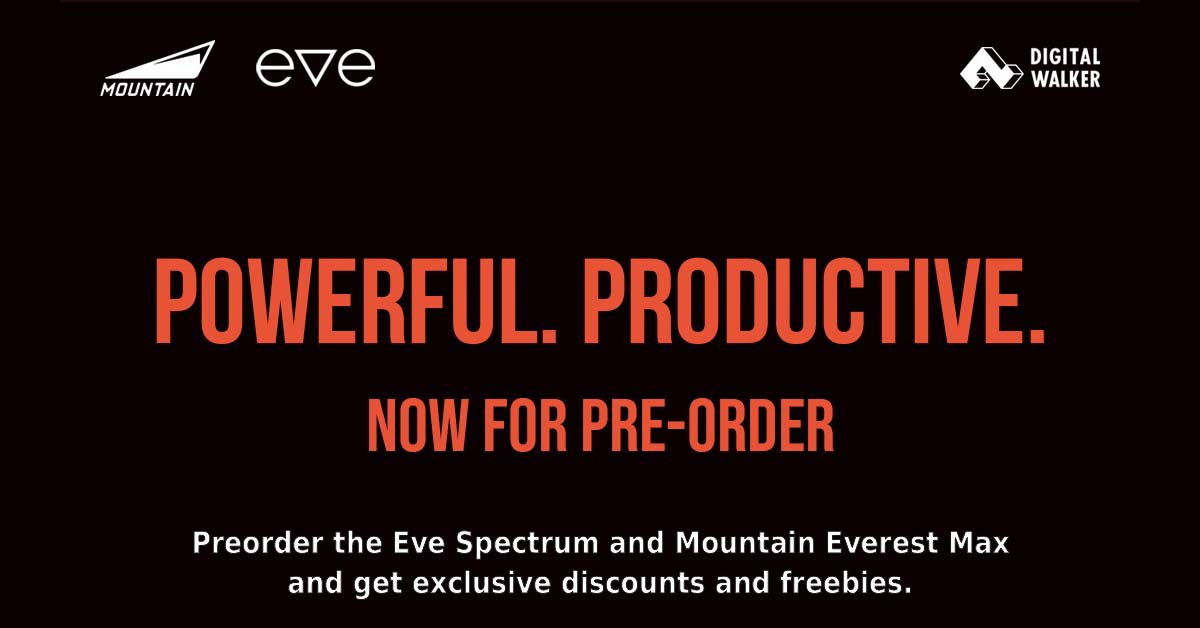 Eve Spectrum and Mountain Everest Max Now Up for Pre-Order via Digital Walker!