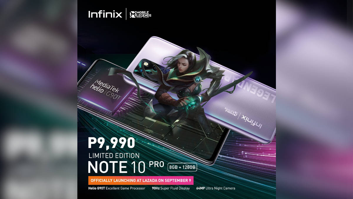 Infinix Note 10 Pro Mobile Legends: Bang Bang Exclusively Available on Lazada on 9.9