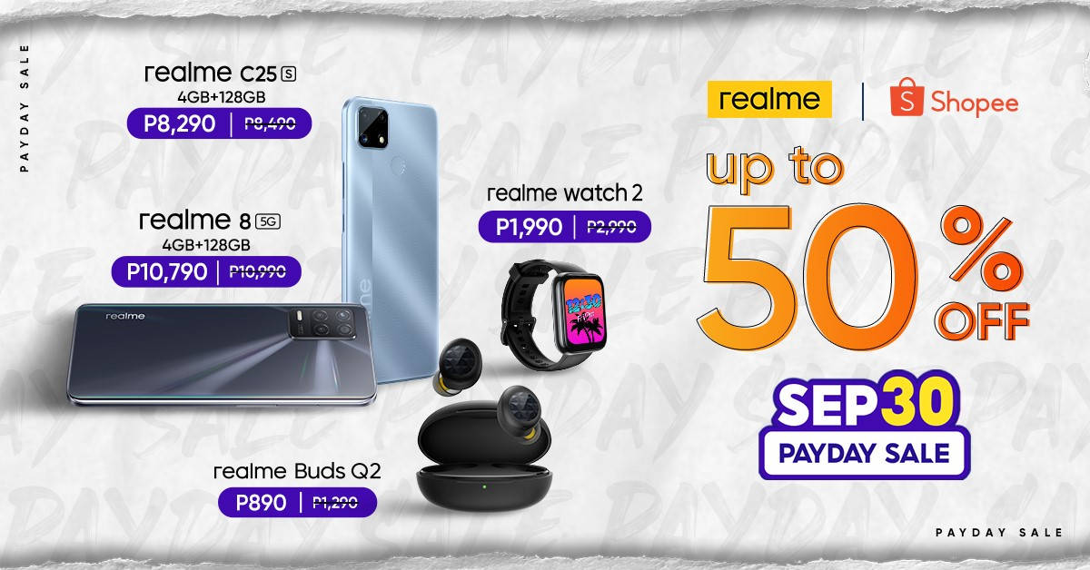 Enjoy up to 50% Off on realme Products on the Shopee Payday Sale this September 30