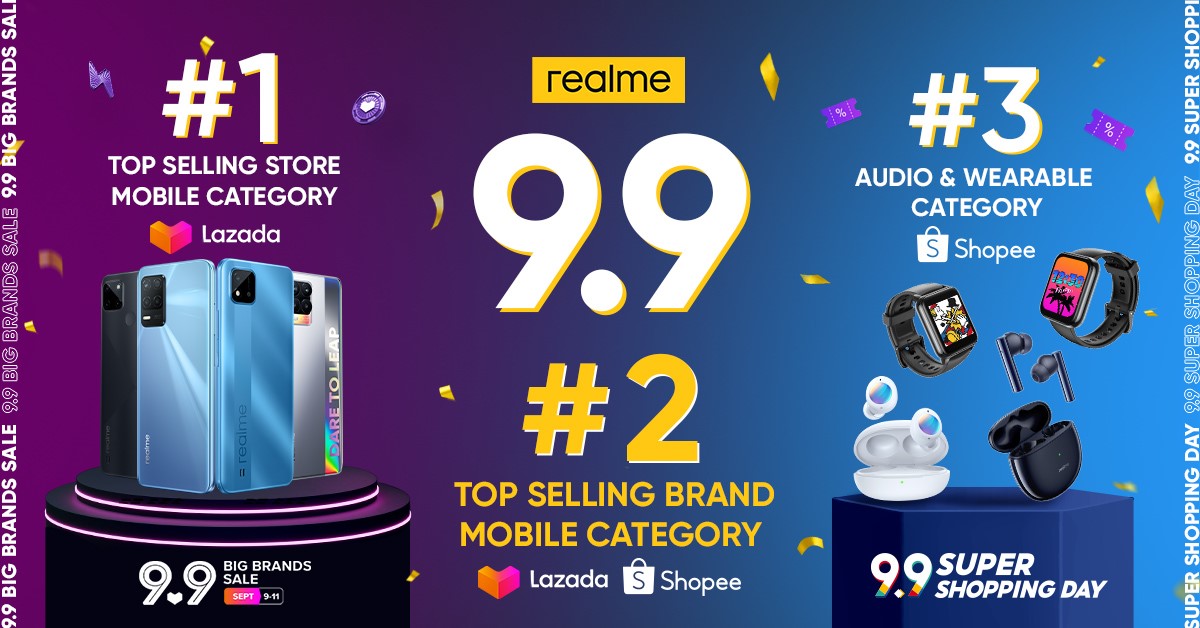realme PH Official Store is the No. 1 Top-Selling Mobile Store at 9.9 Big Brands Sale