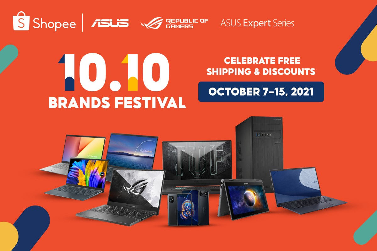 Enjoy Up to 10% Off on ASUS and ROG Products This Shopee 10.10 Brand Festival