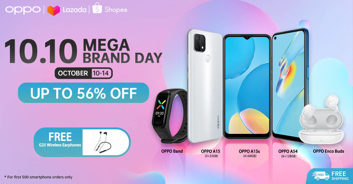 Enjoy Up To 56% Off on OPPO Gadgets at the 10.10 Mega Sale on Shopee and Lazada