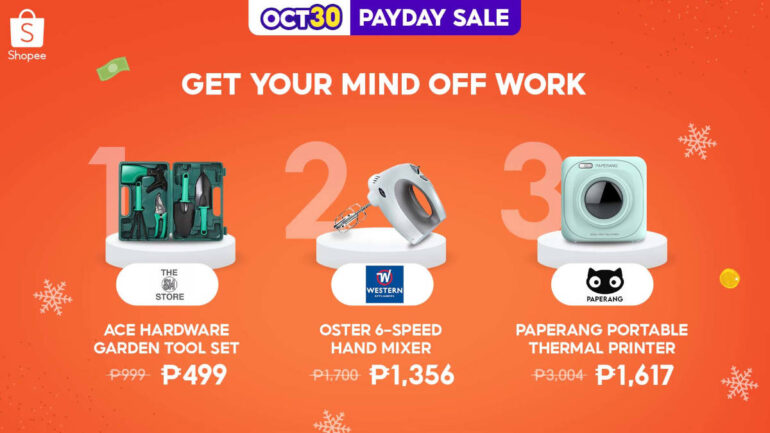 Shopee Oct 30 Payday sale - mind off work