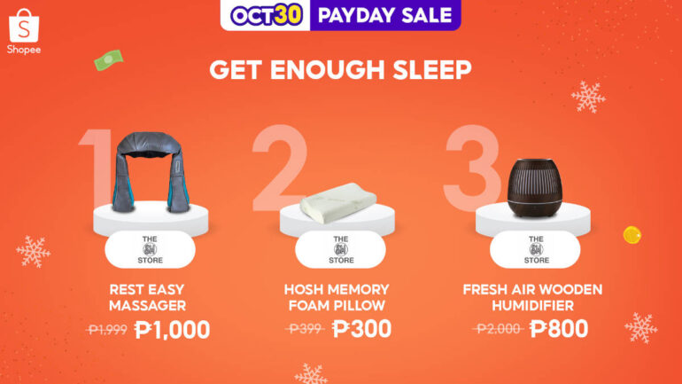 Shopee Oct 30 Payday sale - sleep