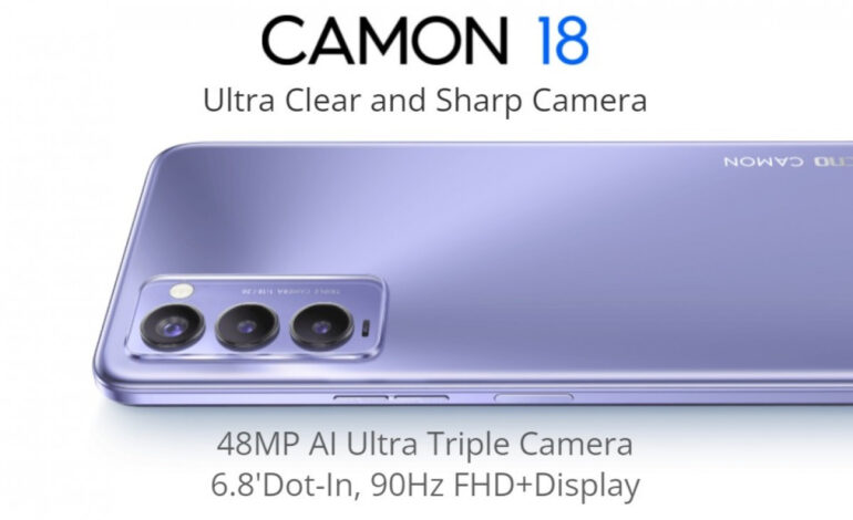 TECNO Camon 18 camera