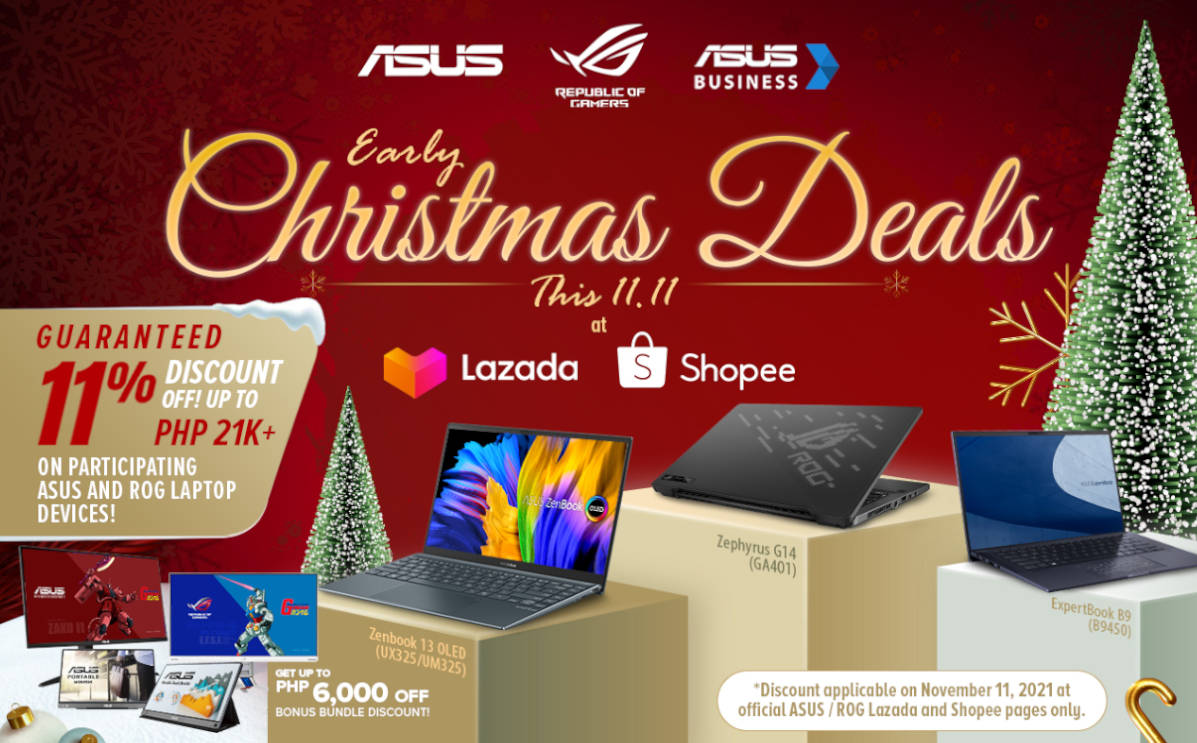 Get Up to 11% Off with ASUS and ROG Laptops on 11.11 One Day Sale