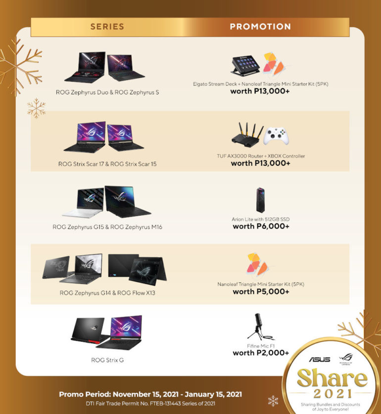 ASUS Share 2021 Holiday promo - gaming