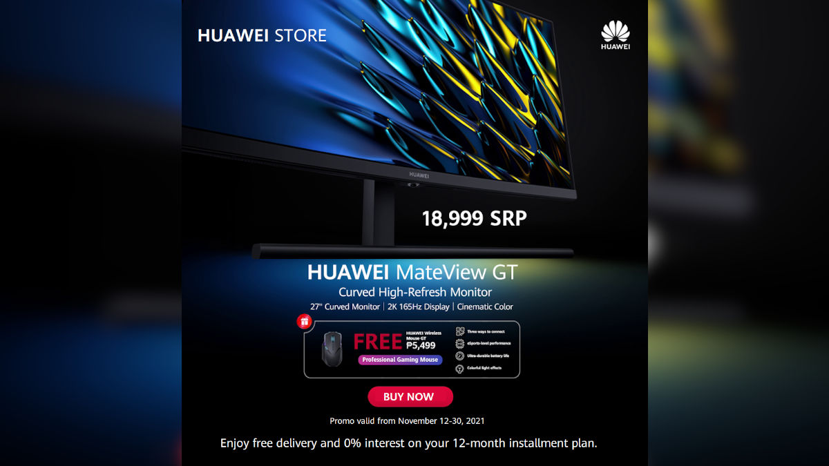 Huawei MateView GT 27-inch Officially Available in the Philippines for PHP 18,999