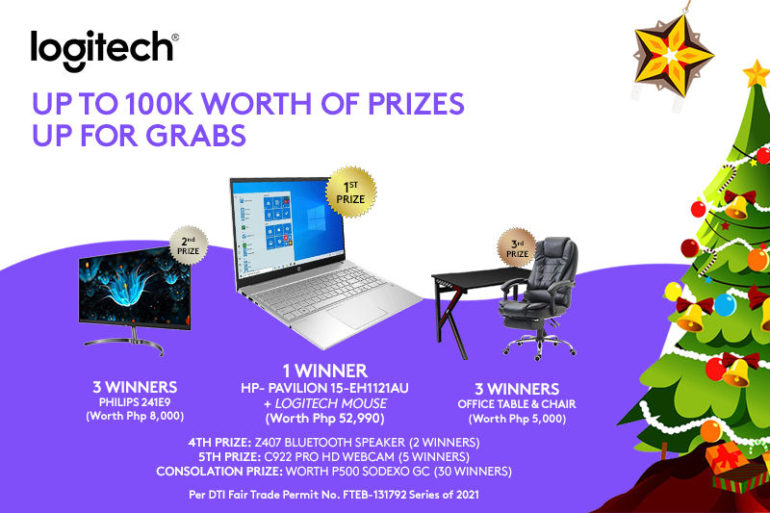 Logitech Work From Home Xmas Xtravaganza prizes