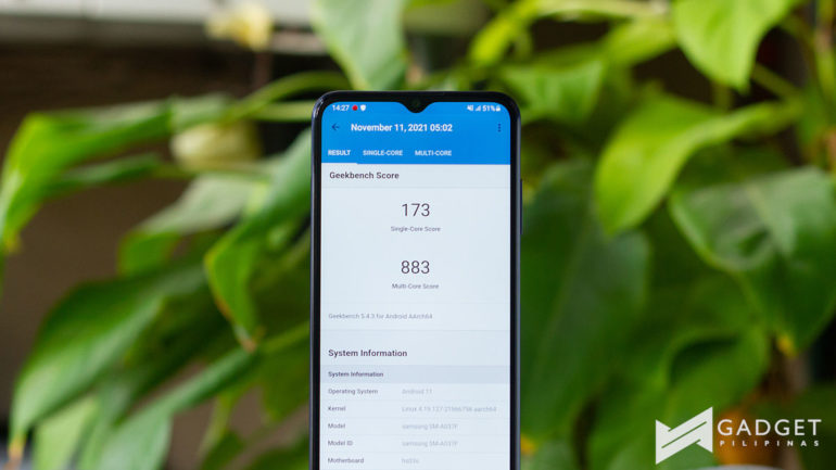 Samsung Galaxy A03s review - Geekbench