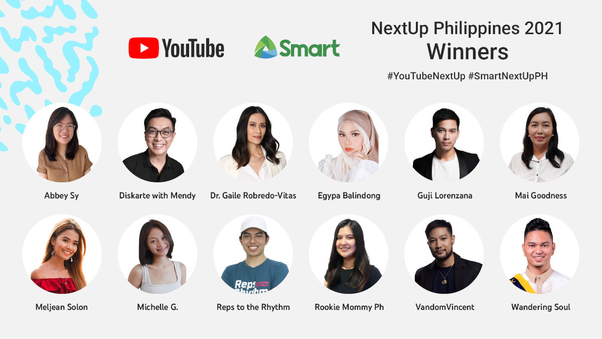 YouTube and Smart Announce the 12 Winners of NextUp Philippines 2021