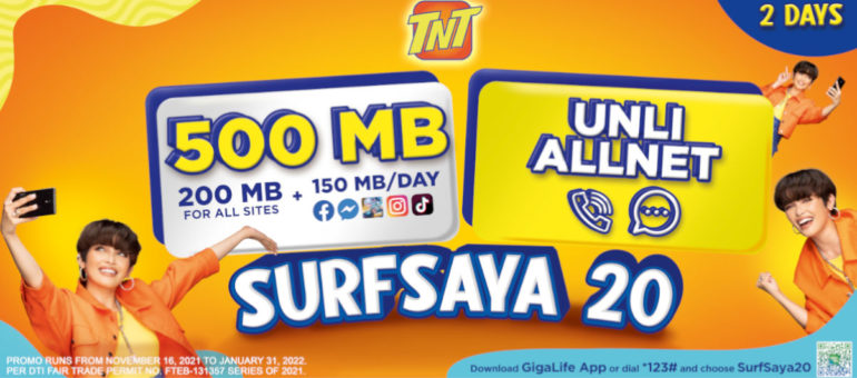 TNT upgraded SurfSaya promo