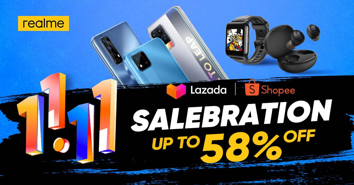 Enjoy Up to 58% Off on realme Products this 11.11