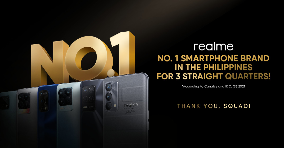 realme Maintains Lead in Smartphone Rankings in PH for Q3 2021