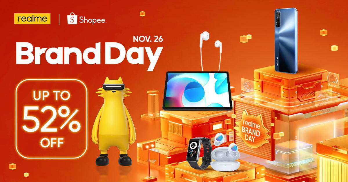 realme is Offering up to 52% Off at the Shopee Brand Day on November 26
