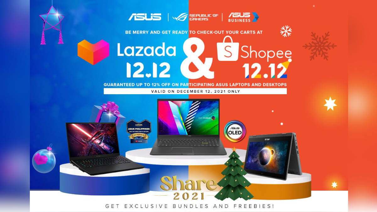 Enjoy 12% Off on ASUS and ROG Products in the 12.12 Lazada and Shopee Sales