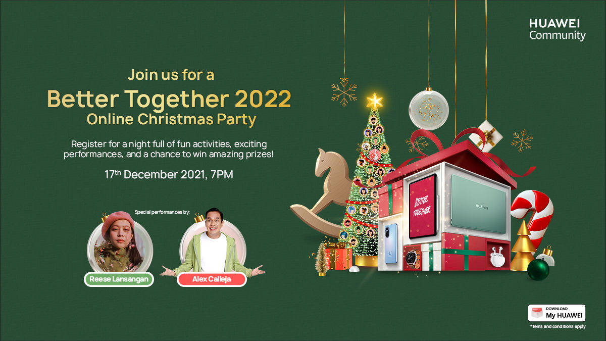 Join the Huawei Community for a Better Together 2022 Online Christmas Party on December 17, 2021