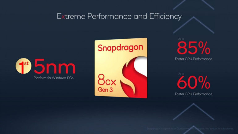 Qualcomm Snapdragon 8cx Gen 3 performance