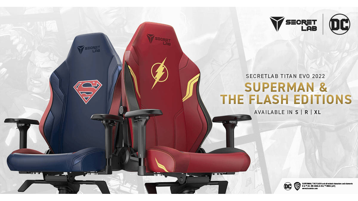 Secretlab Introduces Superman and The Flash to DC Collection