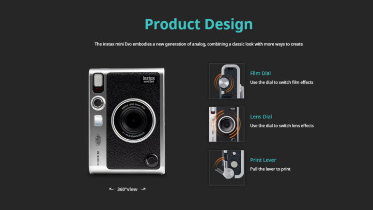 instax mini Evo - dials