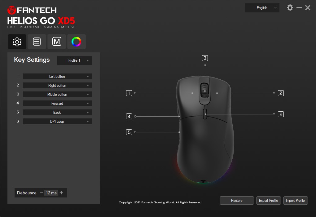 Fantech Helios Go XD5 Mouse Review - Software 1