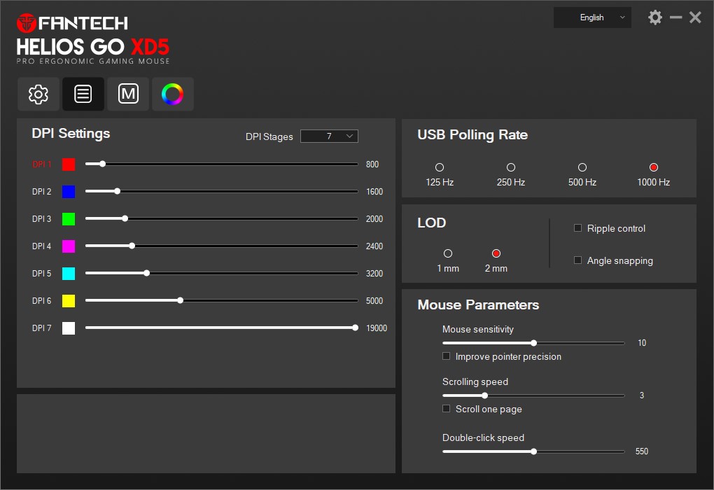 Fantech Helios Go XD5 Mouse Review - Software 2