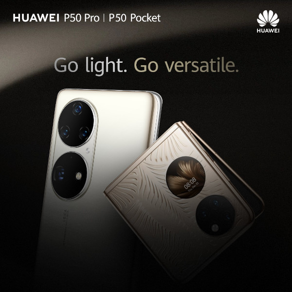 Huawei P50 Pro and P50 Pocket tease PH poster
