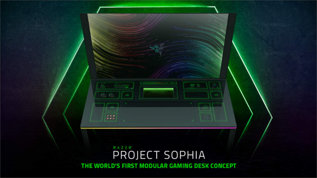 Razer’s Modular Gaming Desk Concept Dubbed Project Sophia Unveiled at CES 2022