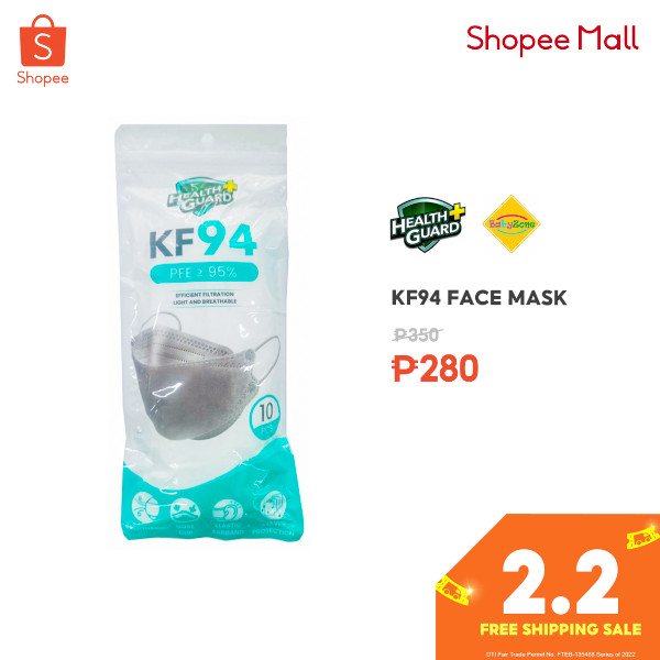 Shopee 2.2 Free Shipping Sale - Health Guard KF94