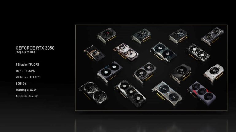 nvidia ces 2022 rtx 3050 designs