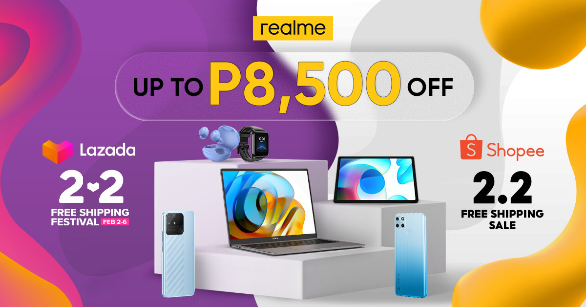 realme Joins Lazada and Shopee 2.2 Sale with Discounts of up to PhP8,500 Off!