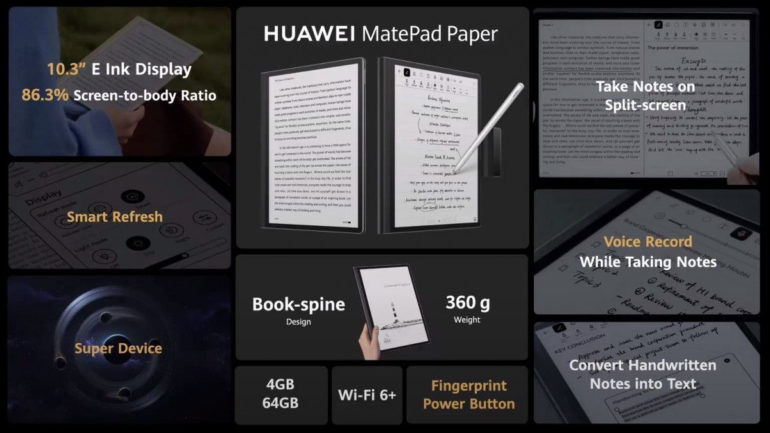 Huawei MatePad Paper - MWC 2022 - features