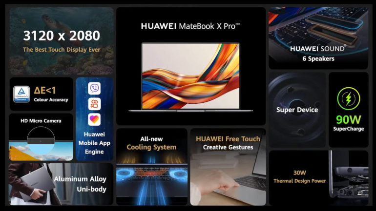 Huawei Matebook X Pro 2 2022 - MWC 2022 - features