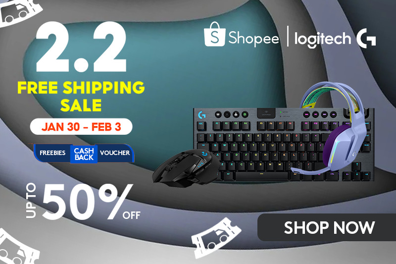 Play On with Logitech Gear During the Shopee 2.2 Free Shipping Sale